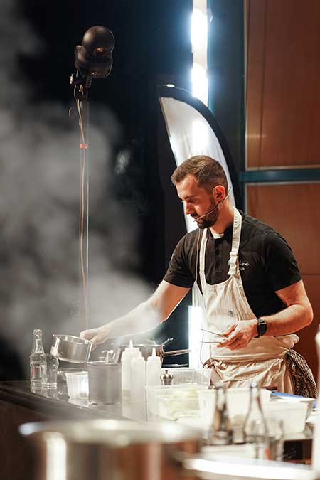 Réveiller ses papilles - show culinaire Palais des Congrés © Royan-Atlantique | Florian Puglia Chef aux Roselières restaurant gastronomique à Saujon