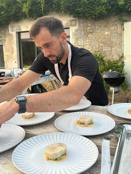 Repas Vigneron avec les Roselières restaurant gastronomique proche de Royan